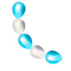 Ketjuilmapallot 5kpl v.sinlajitelma