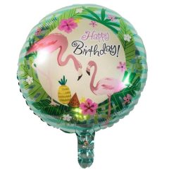 Happy Birthday flamingo-foliopallo 46cm