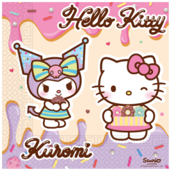 Hello-Kitty & Kuromi lautasliinat 33x33cm 20kpl