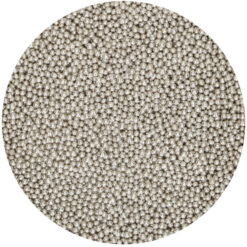FunCakes sugar pearls, small metallic silver 80g
