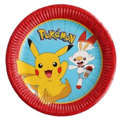 Pokémon paperilautaset 23 cm, 8 kpl
